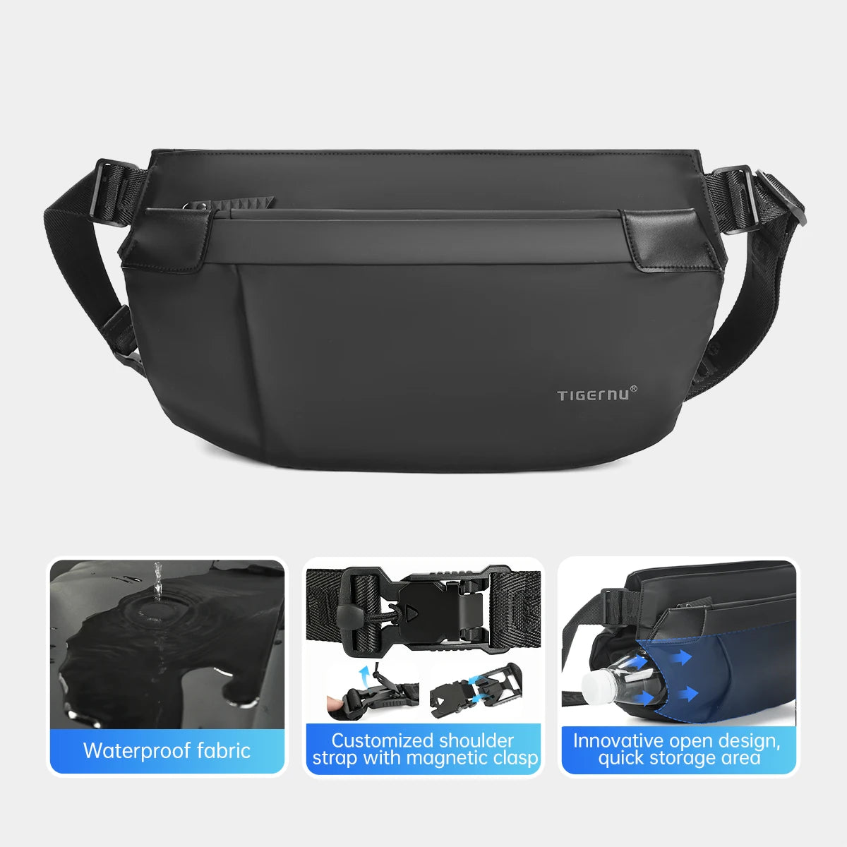 Tigernu Shoulder Bags Cross Bag Fashion Men's Bag Aesthetic Bags For Men Korean Shoulder Bag Male Chest Bag Lightweight Slingbag