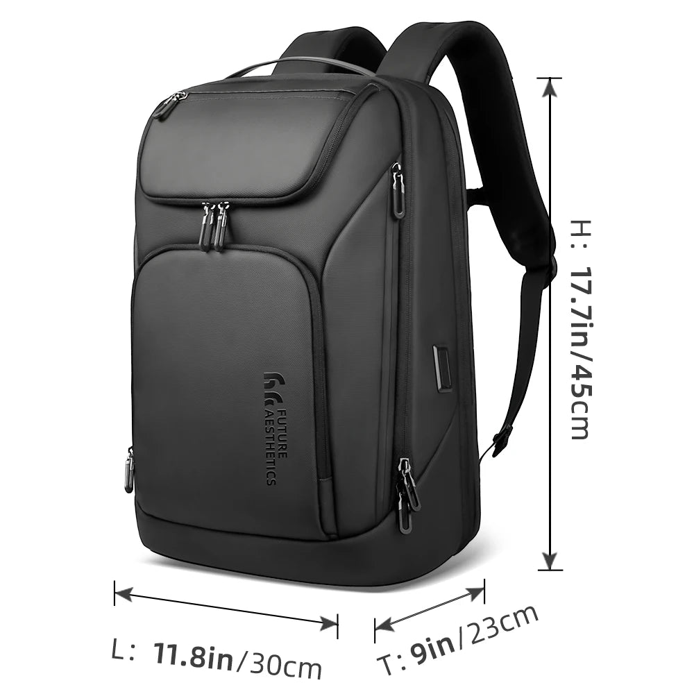 HK New Arrival Spacious Travel Backpack 17.3 inch Laptop Backpack For Men Big Capacity Waterproof Commuting Rucksacks With USB