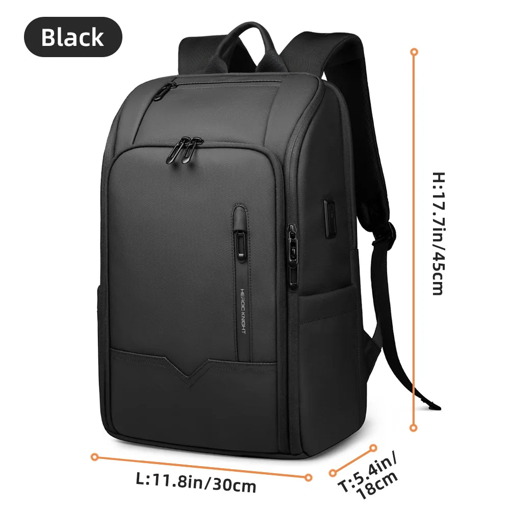 HK Business Travel Backpack Men Waterproof 15.6 inch Laptop Backpack with USB Port Anti-theft Computer College Bag Casual Daypac