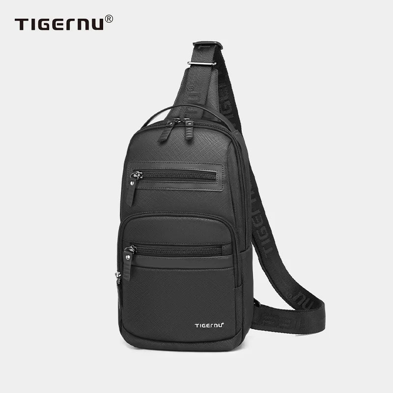 Tigernu Men Sling Chest Bag 7.9 Inch Tablet Crossbody Bag Anti Wrinkle Waterproof For Daily Travel