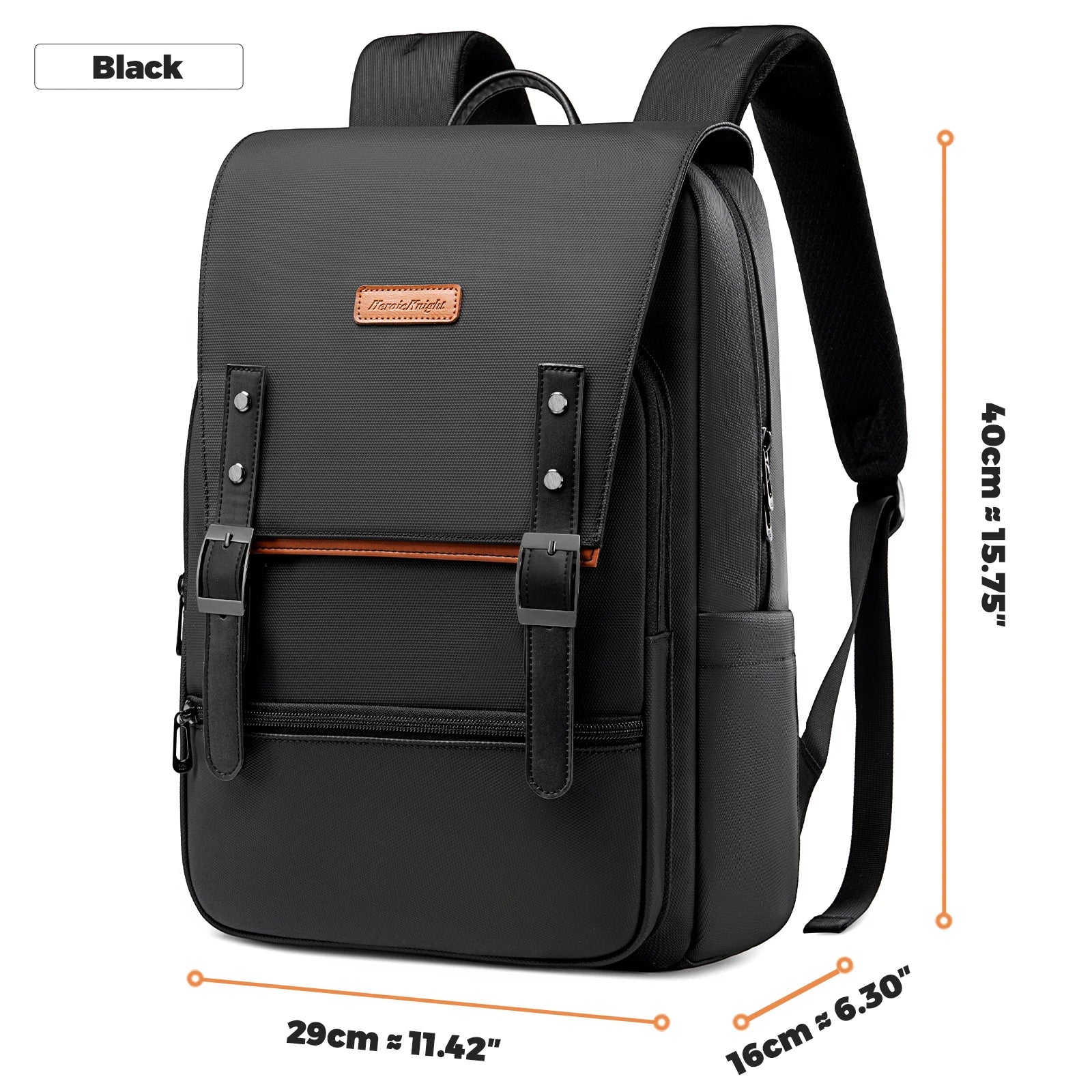 HK Stylish Business Backpack for Men Waterproof 15.6 inch Laptop Backpack Travel School Bag Large Capacity Daypack Computer Bag