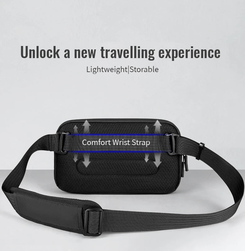 HK Ultra-light Crossbody Sling Bag Man Waterproof X-Pac Fabric Men's Shoulder Bag Outdoor Travel Phone Pouch for Hiking Trekking