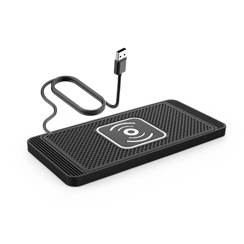 15W Wireless Car Charger Pad Non-Slip Qi Fast Charging for Android & iPhone 11/12/13/14 - Vehicle Phone Charger