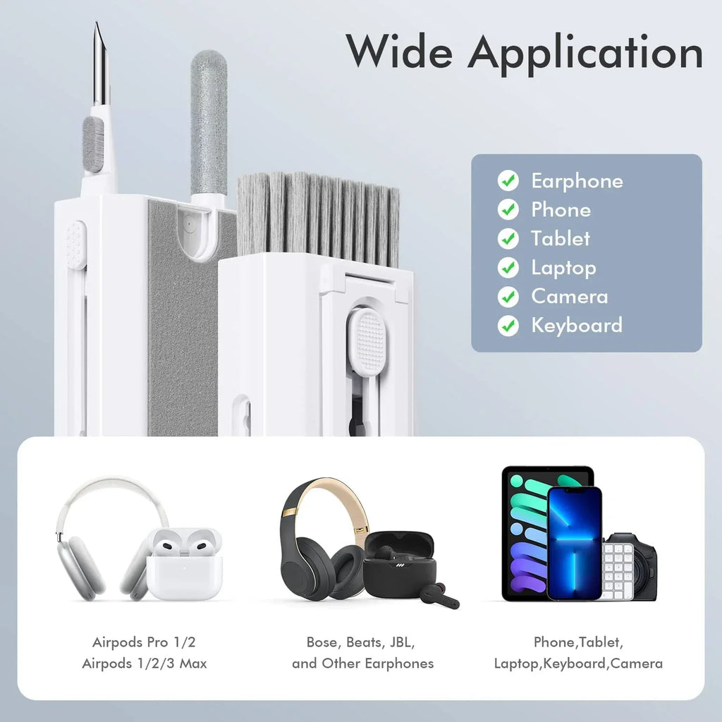 Q8 Electronic Cleaner Kit Screen Cleaner Multifunctional Cleaning Brush for Earphone Keyboard Laptop Phone PC Monitor Camera