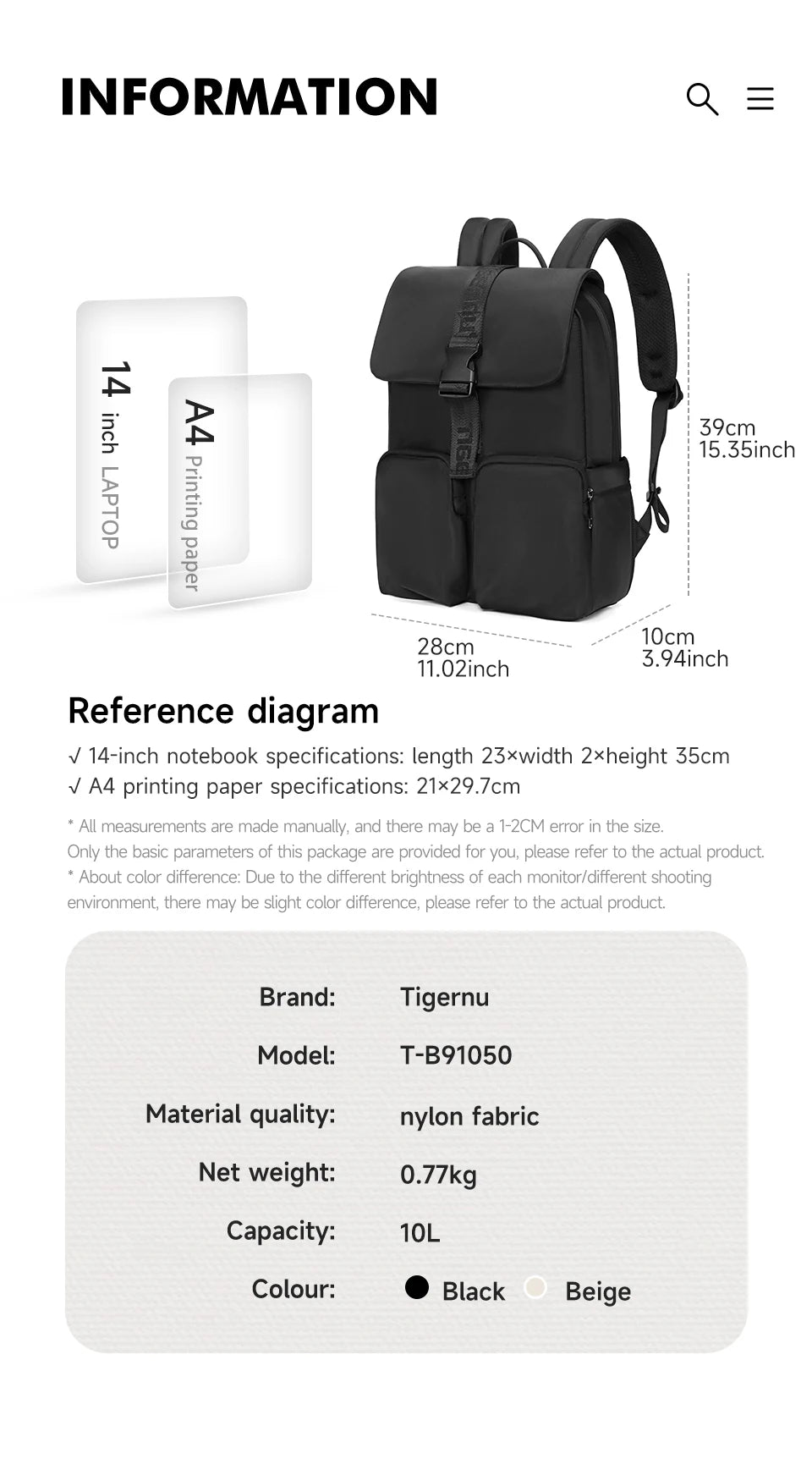 Tigernu Men's Backpacks 14inch Laptop Backpacks Woman College School Backpacks Girls Travel Backpack School Bag Set Schoolbags