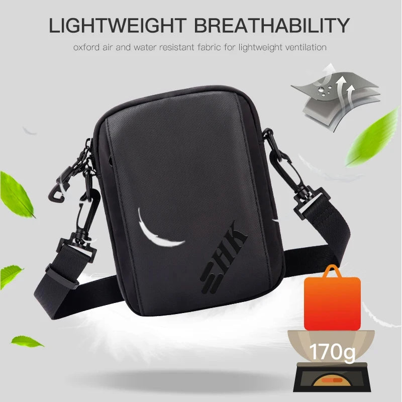 HK Casual Crossbody Bag Men's Shoulder Bag Small Sling Chest Bag Waterproof Wallet Phone Pouch Travel Daily Messenge Bag for Men