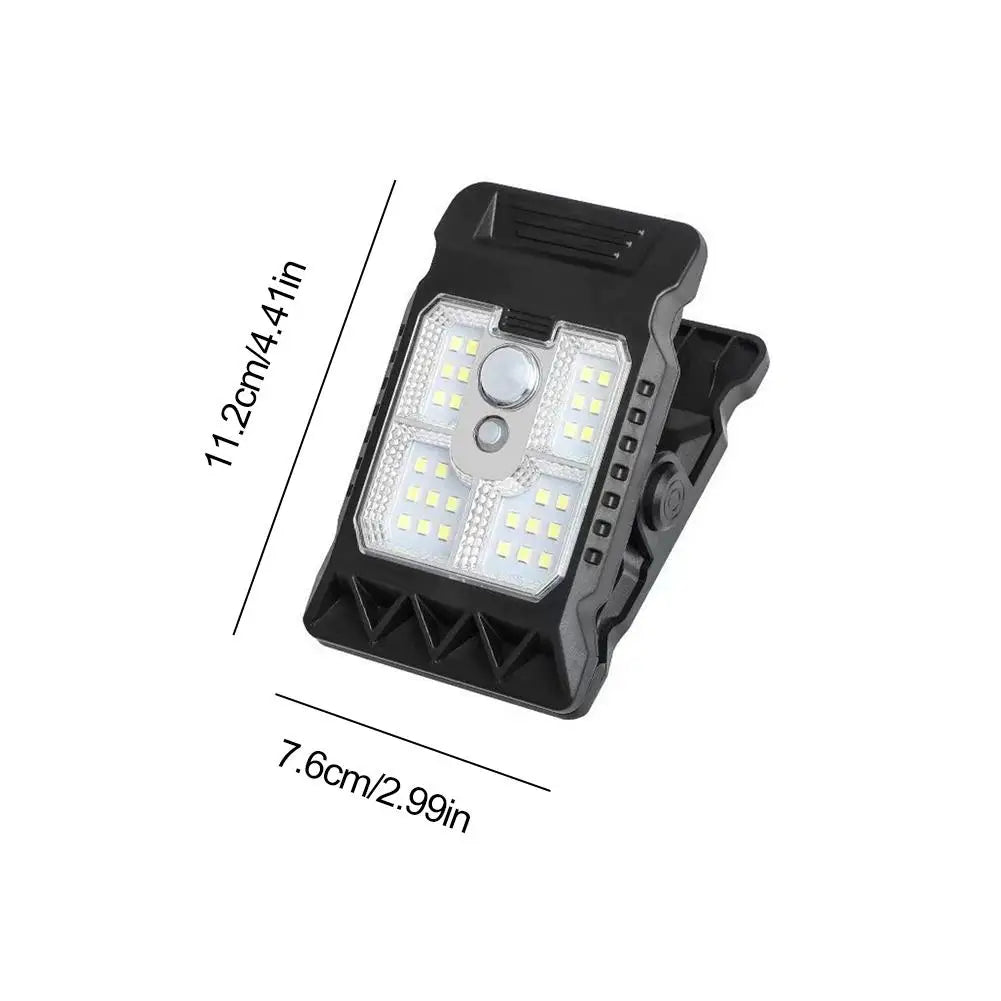 Solar Smart Lighting Outdoor LED Solar Clip Light Portable Waterproof Body Sensor Lamp Courtyard Garden Lamp Patio Home Camping