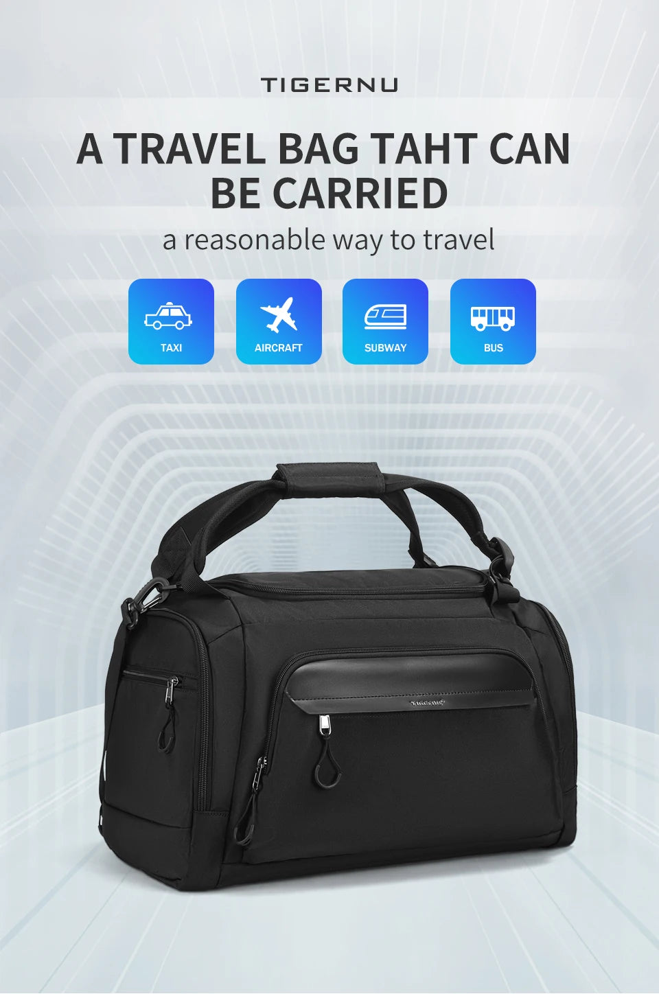 Tigernu Travel Bags For Men For Women 15.6inch Laptop Bag Handbag Waterproof Shoulder Bags Men Sport Bags For Gym Fitness Bags