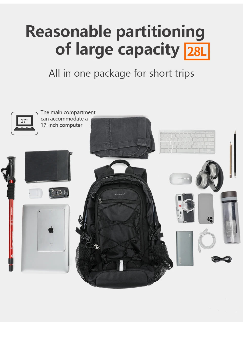 Tigernu Climbing Backpacks Men Outdoor Bag Waterproof Travel Backpack Women Light Sport Backpack Bag For Men Hiking Bag Rucksack