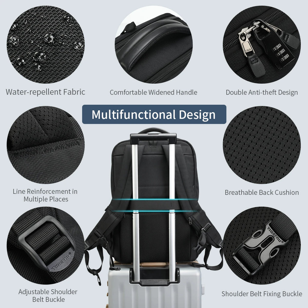 Tigernu Men Backpacks 14-15.6-17inch Laptop Backpack For Men Travel Backpacks Bags For College Business Male Backpacks Knapsack