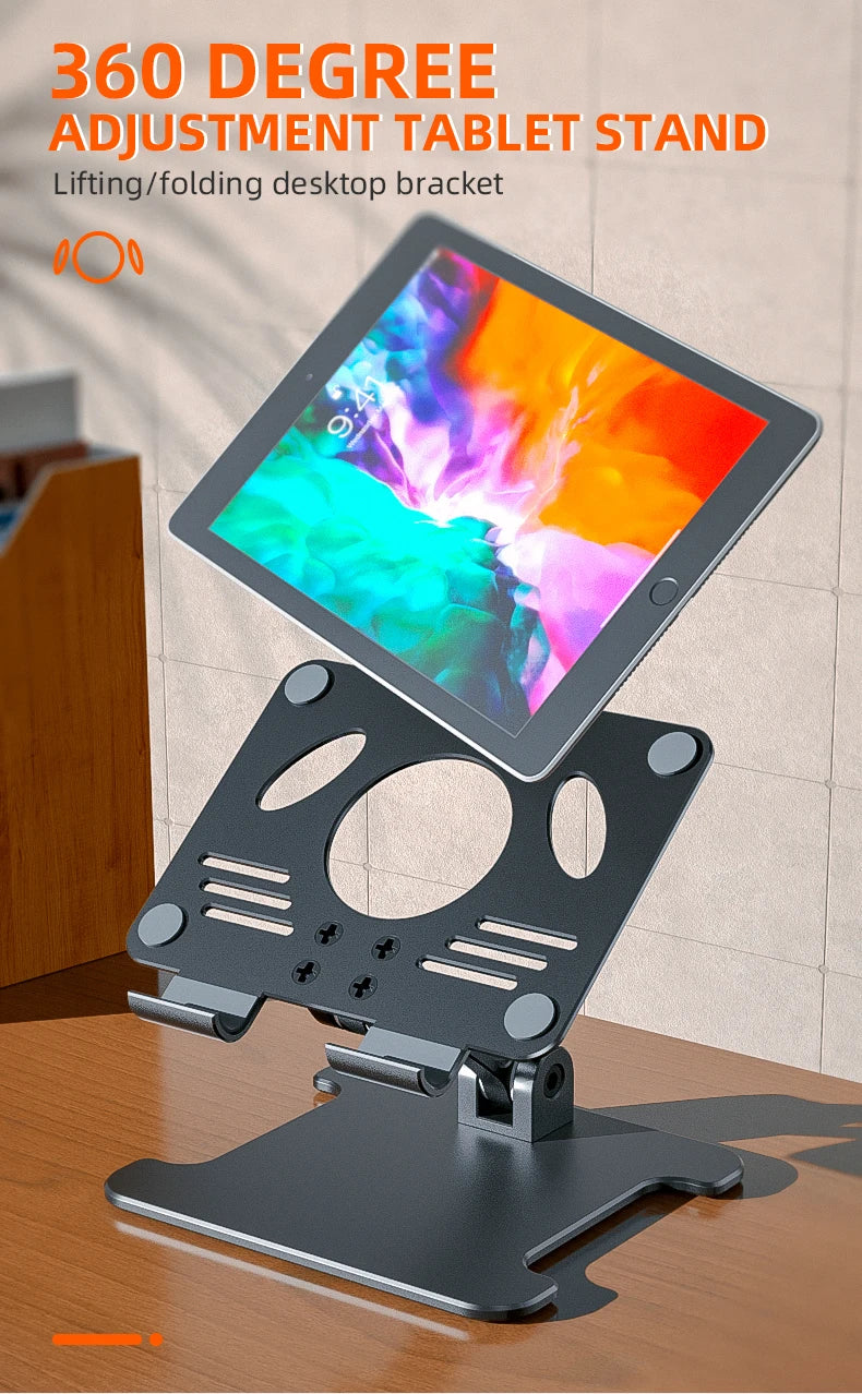Aluminum Alloy Desktop Mobile Phone Stand Foldable iPad Tablet Support Cell Phone Desk Bracket Lazy Holder For Smartphone Mount