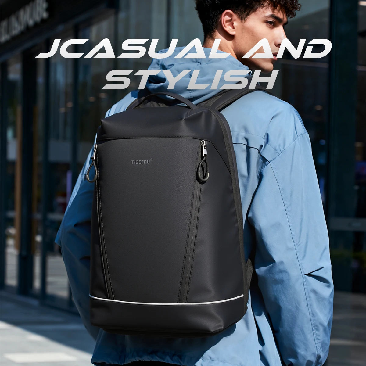 Tigernu Fashion Backpack Men Travel Backpack With Shoes Pocket 180° Opening Bags Male School Backpack Laptop Backpacks Schoolbag