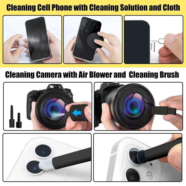 Cleaning brush for iPhone Airpods Phone slot charging port Earphone cleaning stick Laptop keyboard Digital camera lens wipe kit