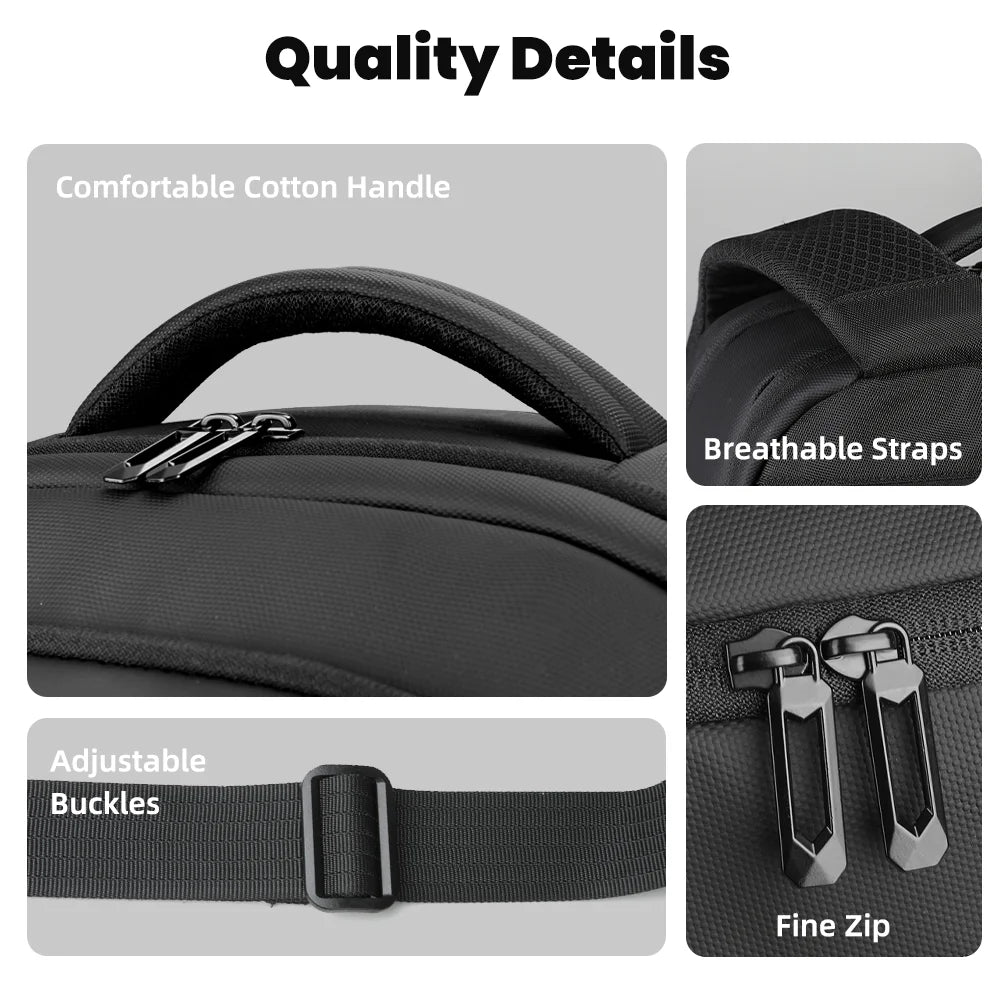 HK New Design Travel Backpack Men Large Business Backpack for Work Commute Oxford Waterproof Backpacks 17" Laptop Bags with USB