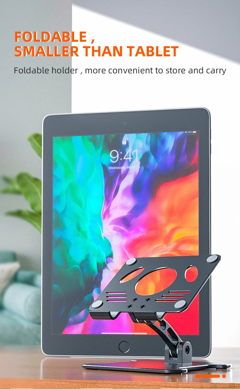 Aluminum Alloy Desktop Mobile Phone Stand Foldable iPad Tablet Support Cell Phone Desk Bracket Lazy Holder For Smartphone Mount