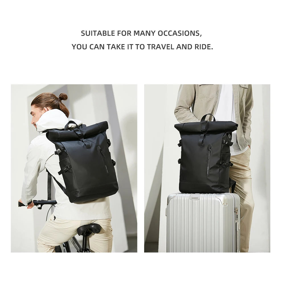 HK Expandable Travel Backpack Men Large Capacity Waterproof 15.6” Laptop Bag Hiking Rucksack Cycling Daypack Bag with USB Port