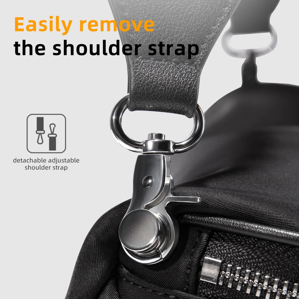 HK Casual Men's Shoulder Bag Waterproof Crossbody Bag Oxford Lightweight Messenger Bag Travel Hiking Cycling Chest Pack Satchel