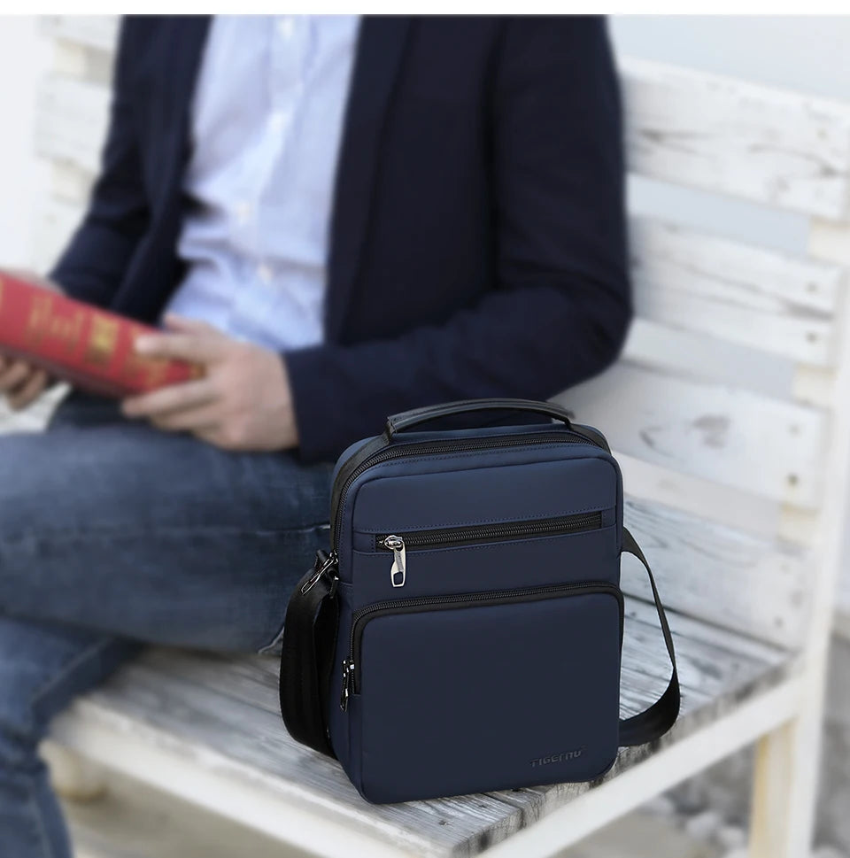 Tigernu Men Shoulder Bags For Men 9.7inch Ipad Bags Waterproof Business Travel Mini Sling Bag HandBag Messager Bag Crossbody Bag