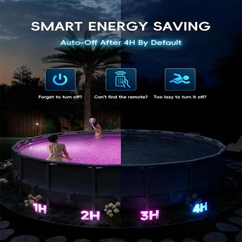 Solar Lights Outdoor Swimming Pool Wireless Light Sensing LED Diving Lights Rainproof Ambient Lamp Courtyard Lawn Garden Light