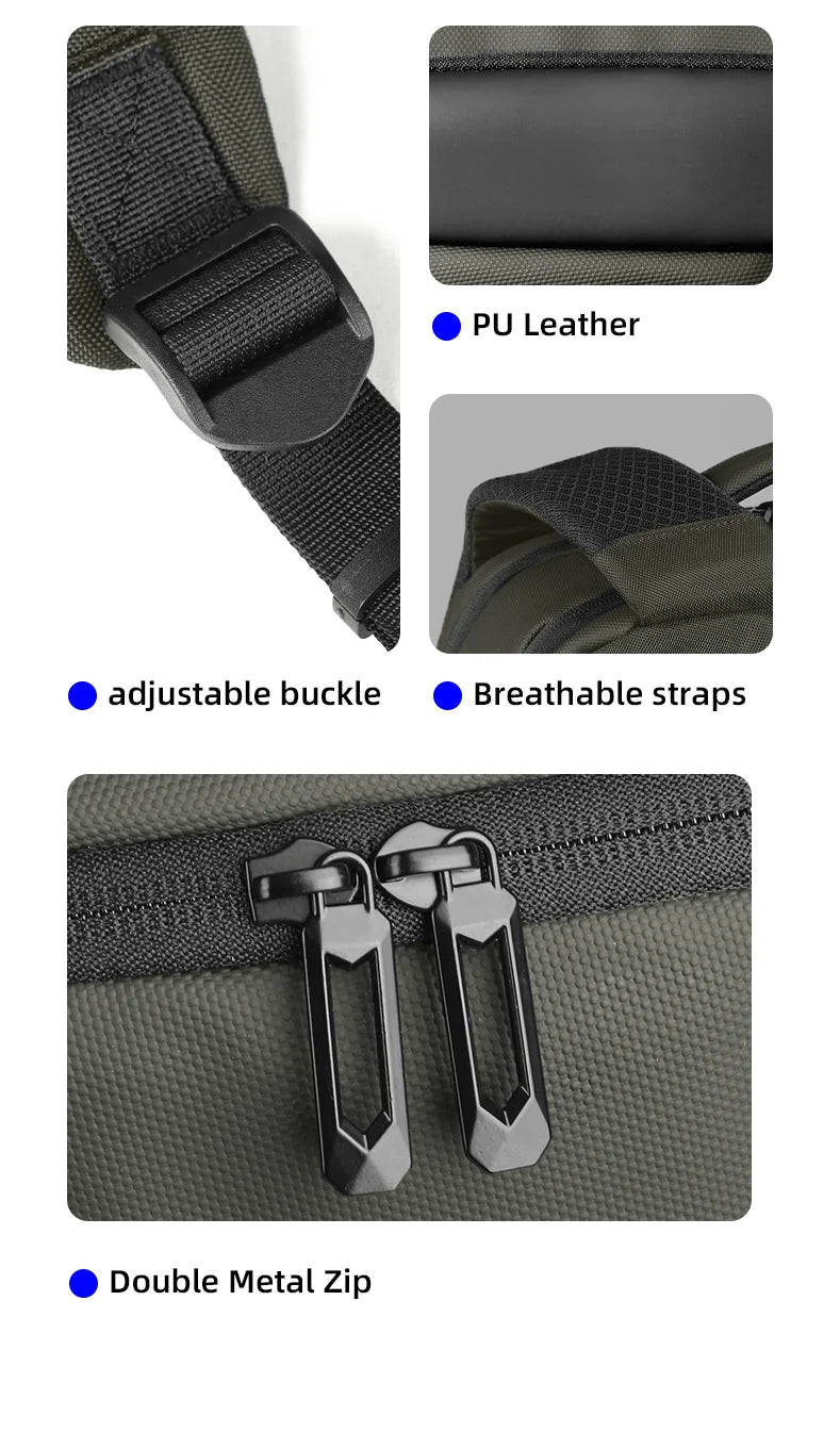 HK Multi Pocket Business Backpack Waterproof 17 inch Laptop Backpack with USB Charging Port School Bag for Men Computer Rucksack