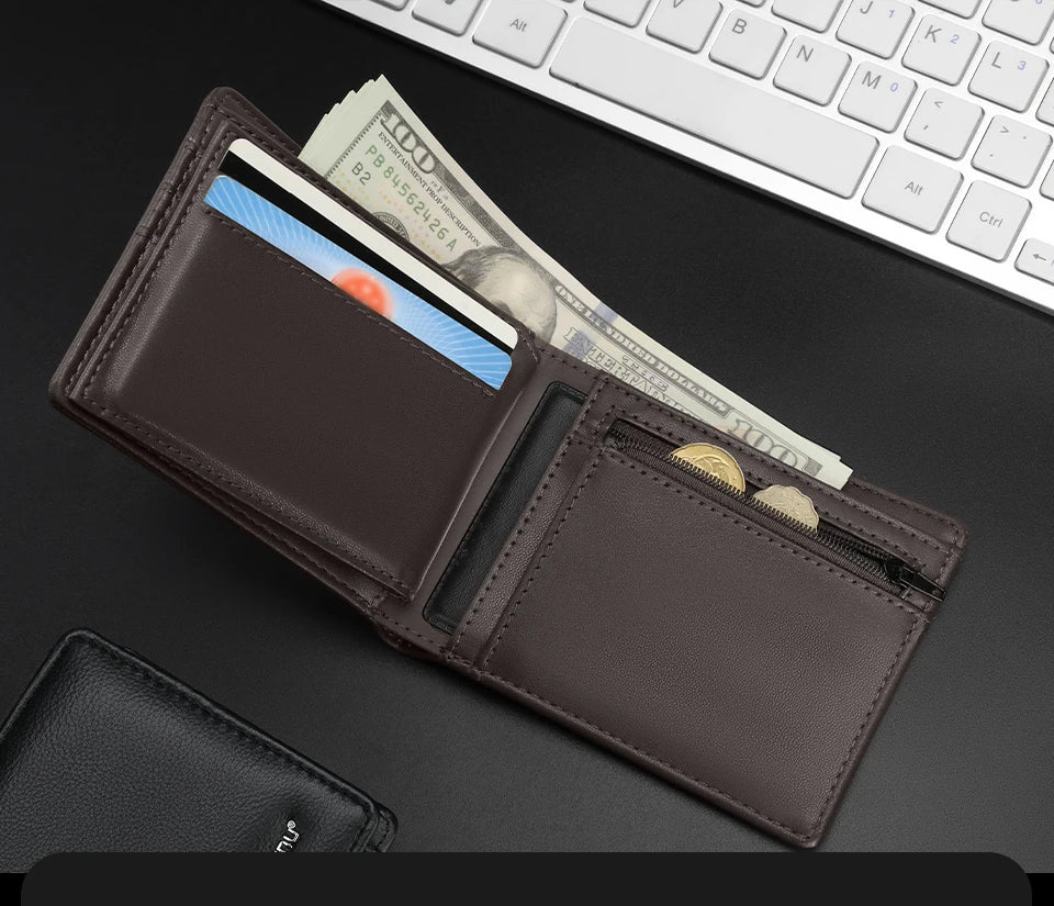 Tigernu Wallets For Man	Soft PU Card Wallet RFID Coin Purse Light Card Holder As Gifts Men's Wallets Waterproof Card Bags Mini
