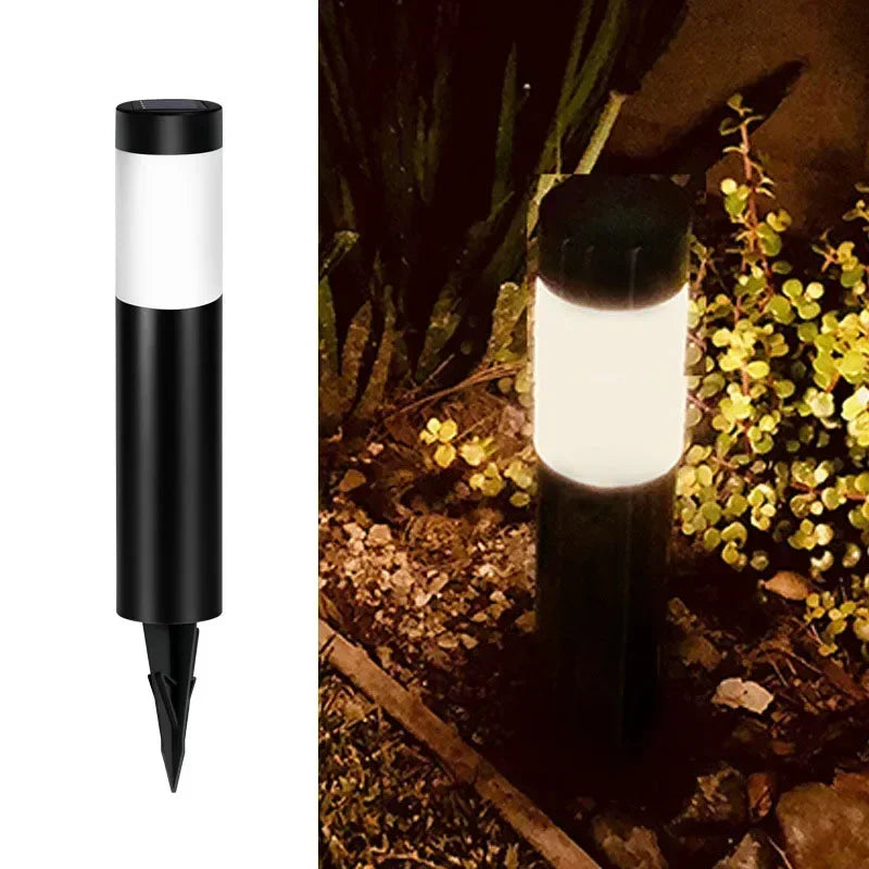 Solar Powered LED Lawn Light with Automatic Switch Durable Metal Material Ground Plug-in Courtyard Path Lighting