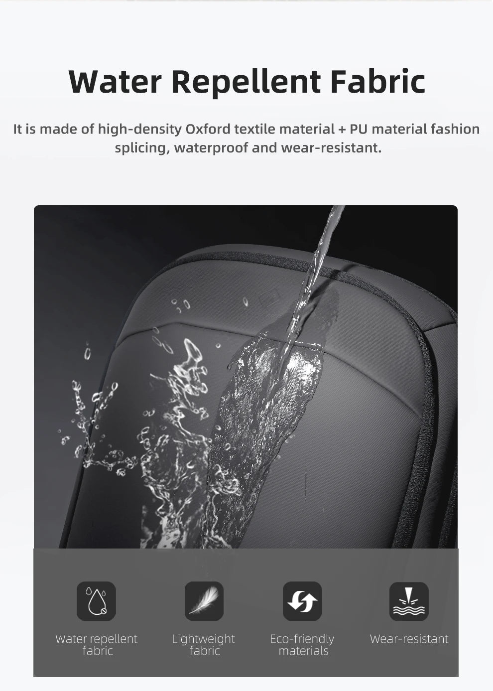 HK Business Backpack for Men 17 Inch Laptop Backpack with USB Port Slim Expandable Waterproof Travel Bag Large Work Computer Bag