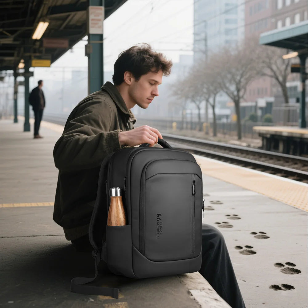 HK New Design Travel Backpack Men Large Business Backpack for Work Commute Oxford Waterproof Backpacks 17" Laptop Bags with USB