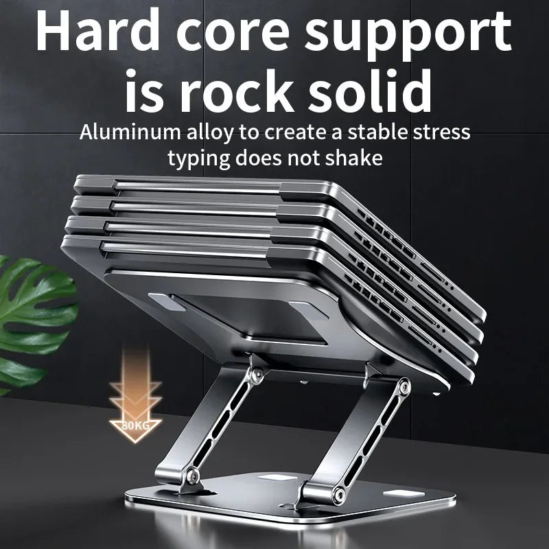 Phone Tablet Stand Adjustable Aluminum Alloy Laptop Tablet up to 17' Laptop Portable Folding Stand Cooling Stand Support