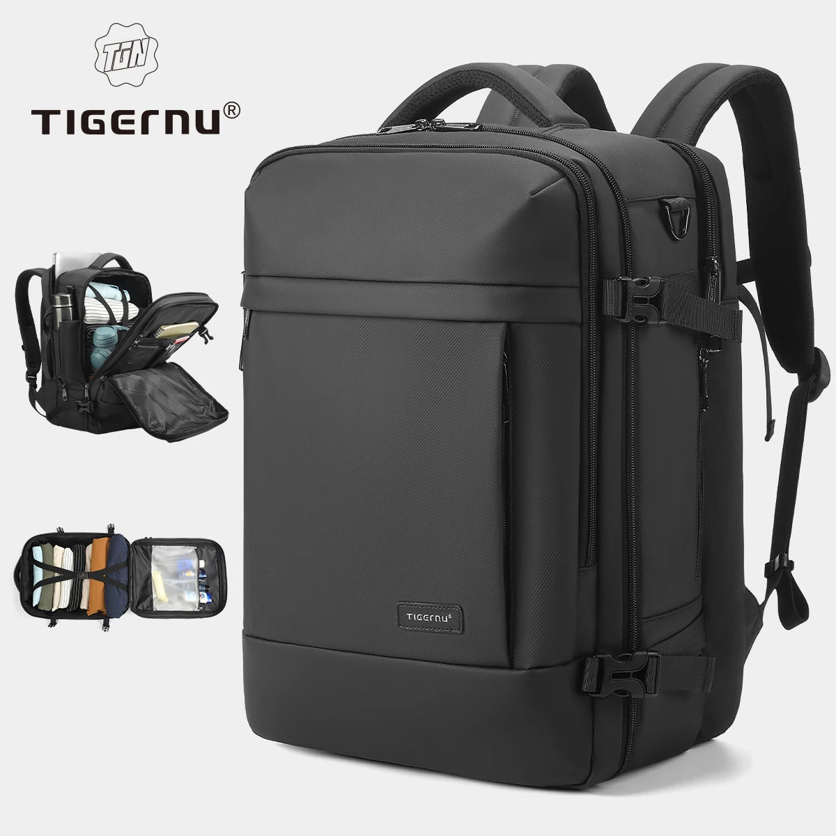 Tigernu Large Capacity Backpacks Men Waterproof Travel Backpacks Hiking Bag Laptop Backpacks For 14 15.6 Rucksack Male Knapsack