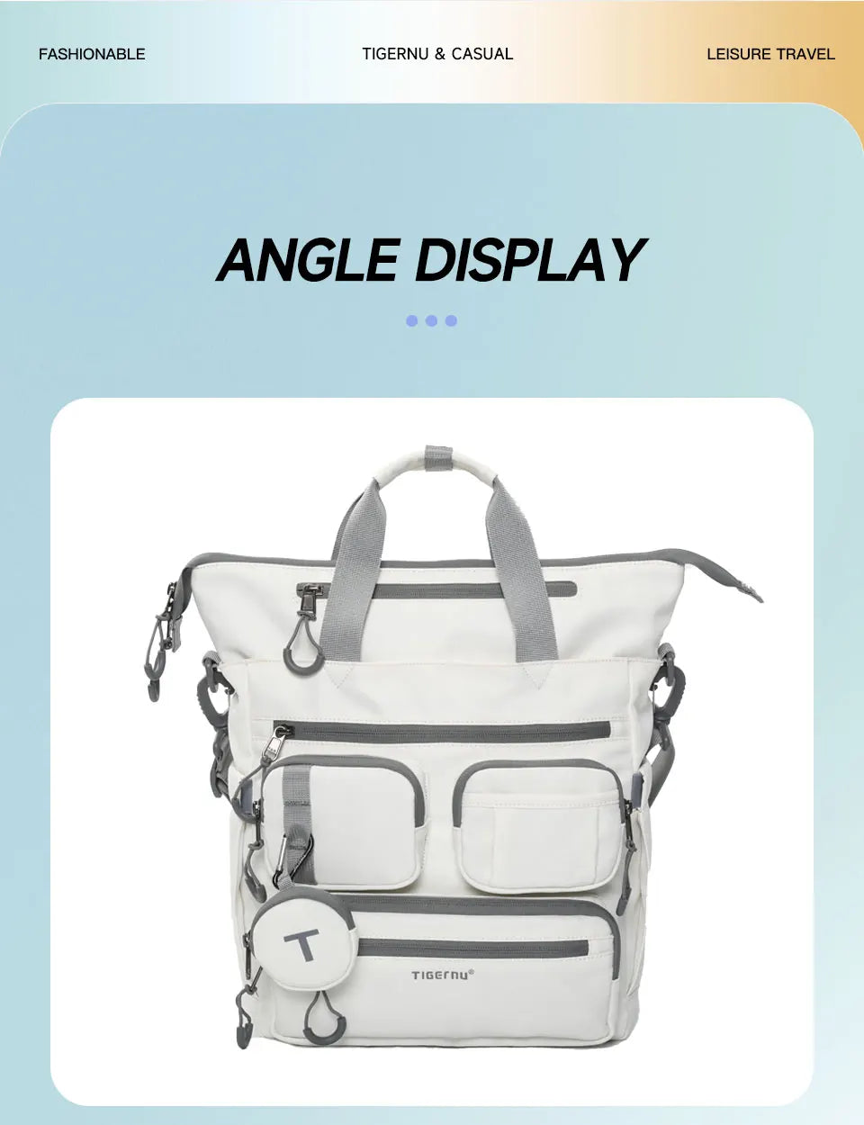 Tigernu Fashion Backpack For Women School Bags Shoulder Bags Female Travel Bags Crossbody Bags Cabin Bags Handbag