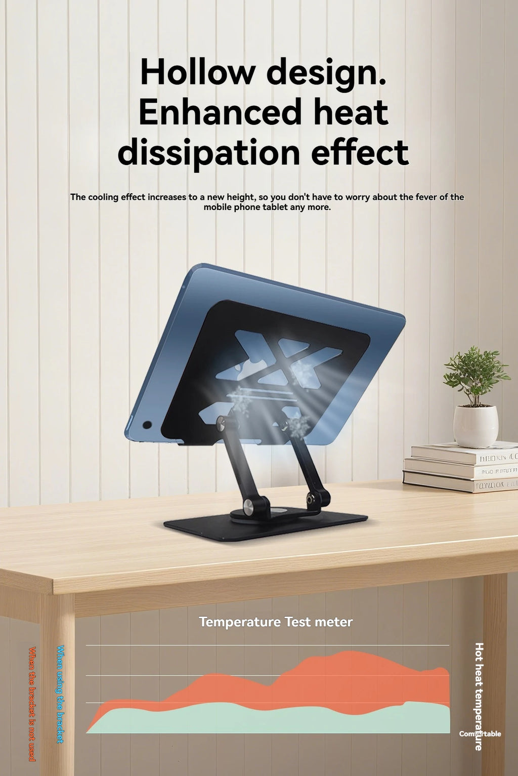P2029 Tablet Computer Bracket 12.9-inch Aluminum Alloy Metal 360° Rotating Lifting Lazy Desktop Mobile Phone Support Bracket