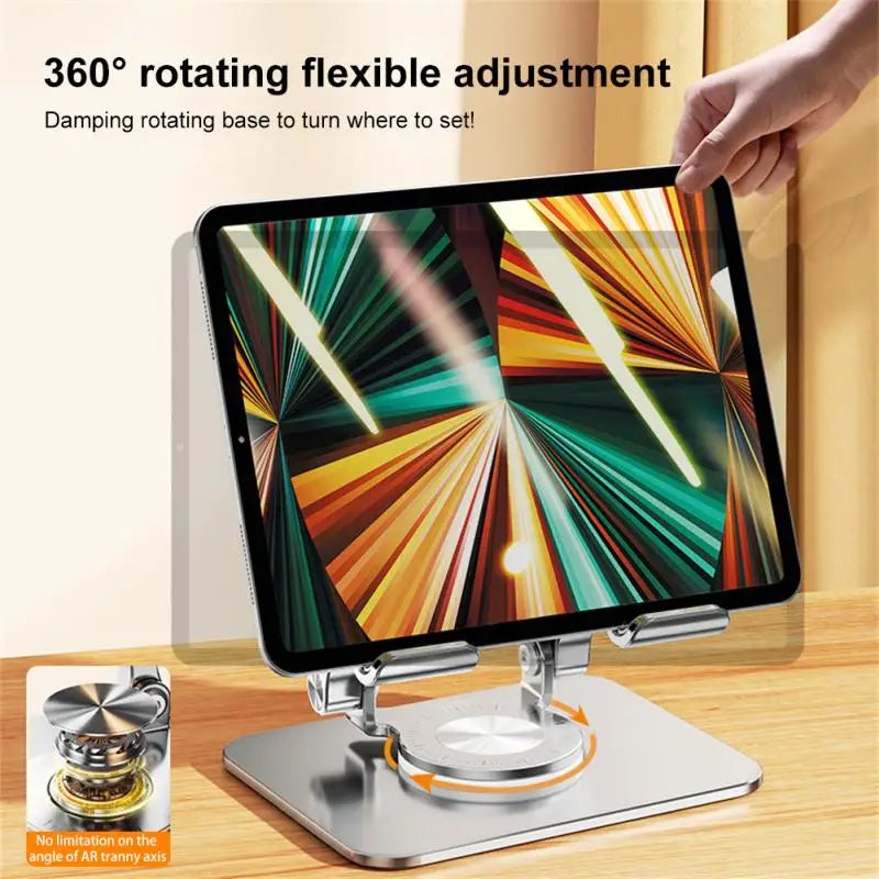 Laptop Bracket Mobile Phone Tablet Bracket Aluminum Alloy Multifunctional Desktop Lazy Bracket 360 Degree Rotation Foldable