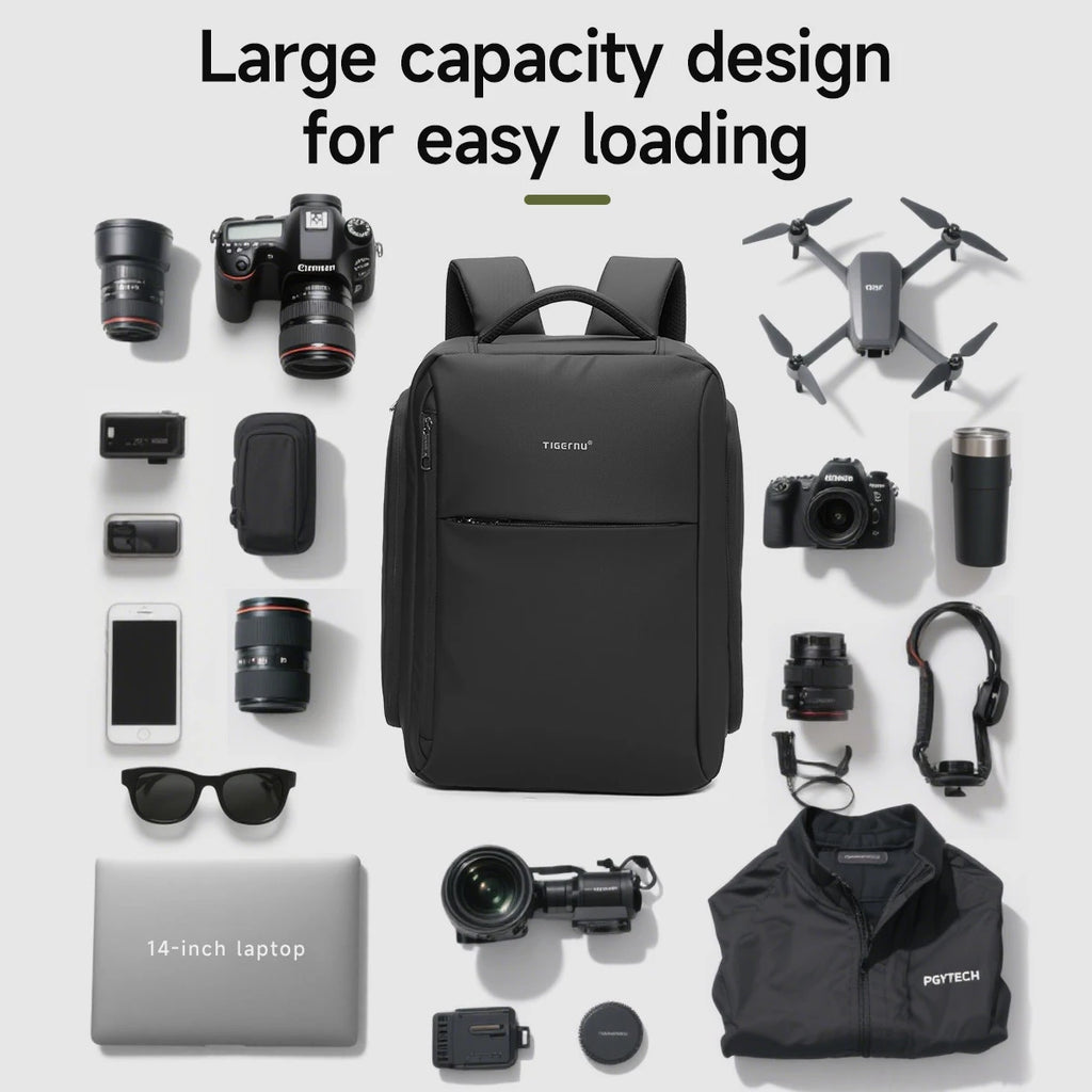 Tigernu Camera Backpack For Men Video Digital Bags For Photographers DSLR Camera Case Waterproof Camera Backpack 14 Inch Laptop