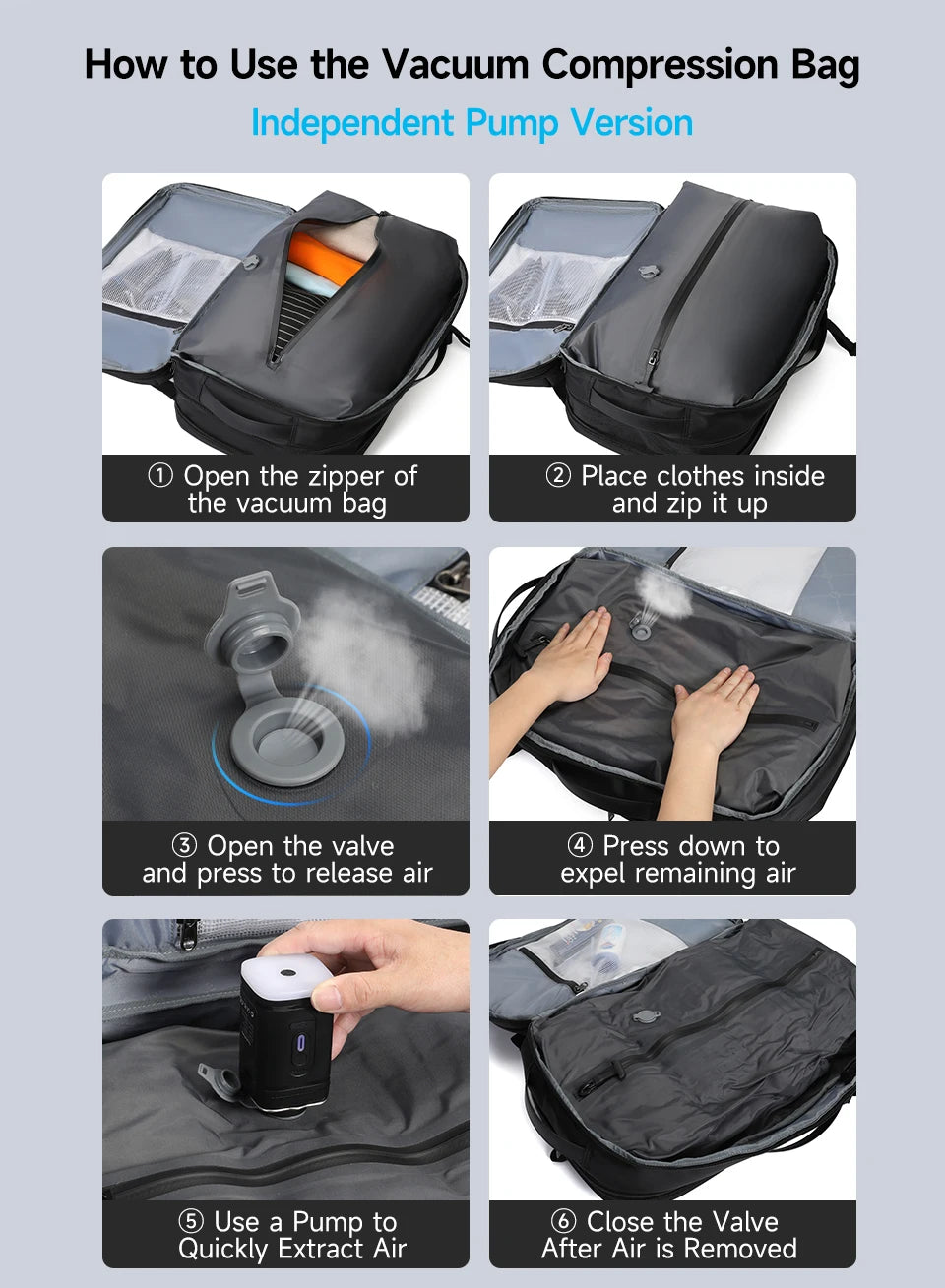 Tigernu Vacuum Compression Backpacks Men Travel Backpack Expandable USB Bag Large Capacity 17 Laptop Bags For Schoo Cabin Bags
