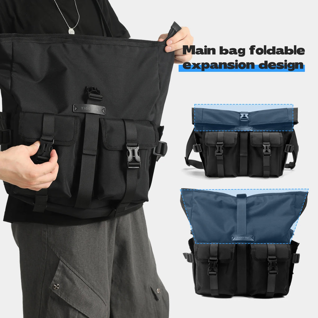 Tigernu Fashion Shoulder Bags For Men Crossbody Bags Male Expandable Bags 13.3inch Laptop Bag Messenger Bag Boys Handbag Sling
