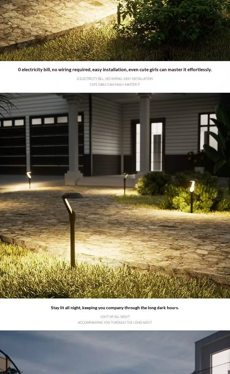 2pc Solar Energy Saving Lamp Super Bright Solar Lawn Lamp Waterproof Household Garden Villa Courtyard LED Solar Lamp