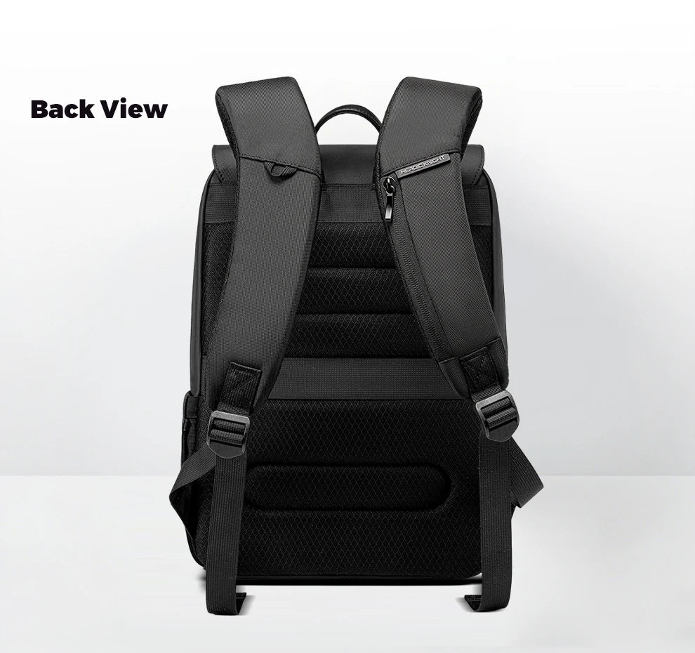 HK Vintage Backpack for Men 15.6 inch Laptop Backpack with Magnetic Flap Waterproof Travel Commuter Bag College Bookbag Daypack