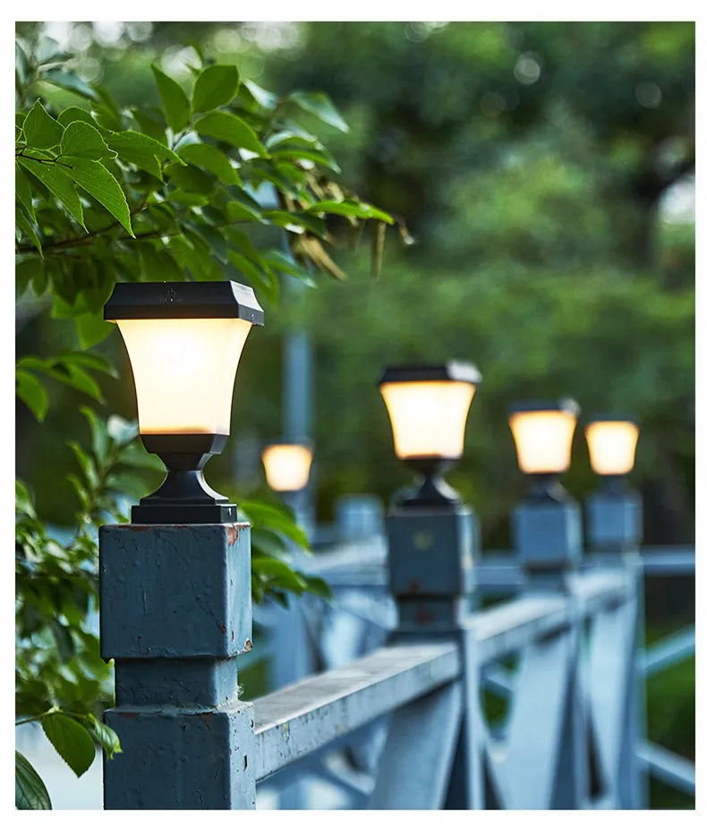 Solar Outdoor Square Wireless Mount Lights Waterproof Decorative for Garden Lawn Landscape Atmosphere Lamp Floor Yard Garden