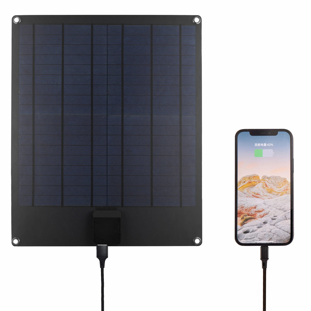 18W Solar Panel Charger 5V USB and 12V DC Dual Output with Solar Controller for 12V Battery Phone Power Bank RV Camping Outdoor
