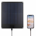 18W Solar Panel Charger 5V USB and 12V DC Dual Output with Solar Controller for 12V Battery Phone Power Bank RV Camping Outdoor