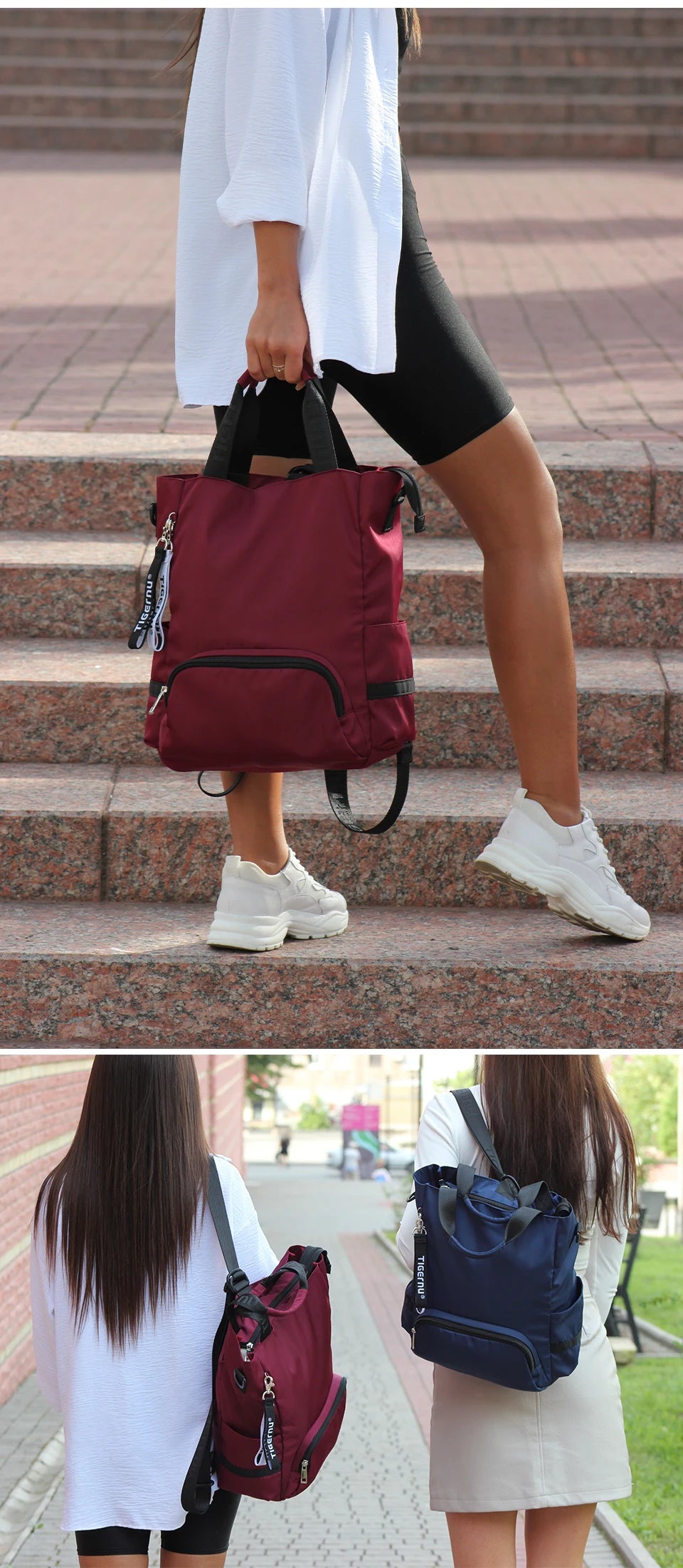 Tigernu Women Backpack Bags Girls Tote Bags Fashion Shoulder Bags 14inch Laptop Backpack Female Schoolbag Travel Bags Knapsack