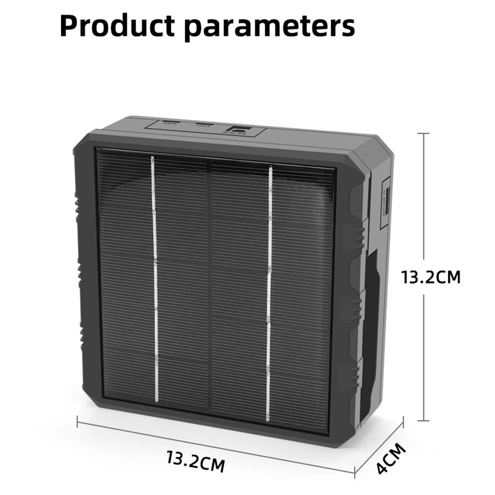 Solar Lithium Battery Smart Charger Type-C USB Four-Slot Multi-Function Outdoor Charger for 3.7V 18650/26650/21700 Batteries
