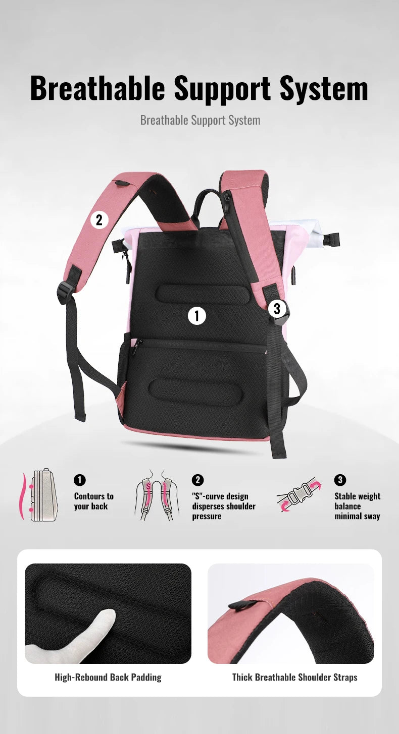 HK Large Capacity Travel Backpack Waterproof 15.6 inch Laptop Backpack With USB Charge Casual Business Travel Bag for Men Women