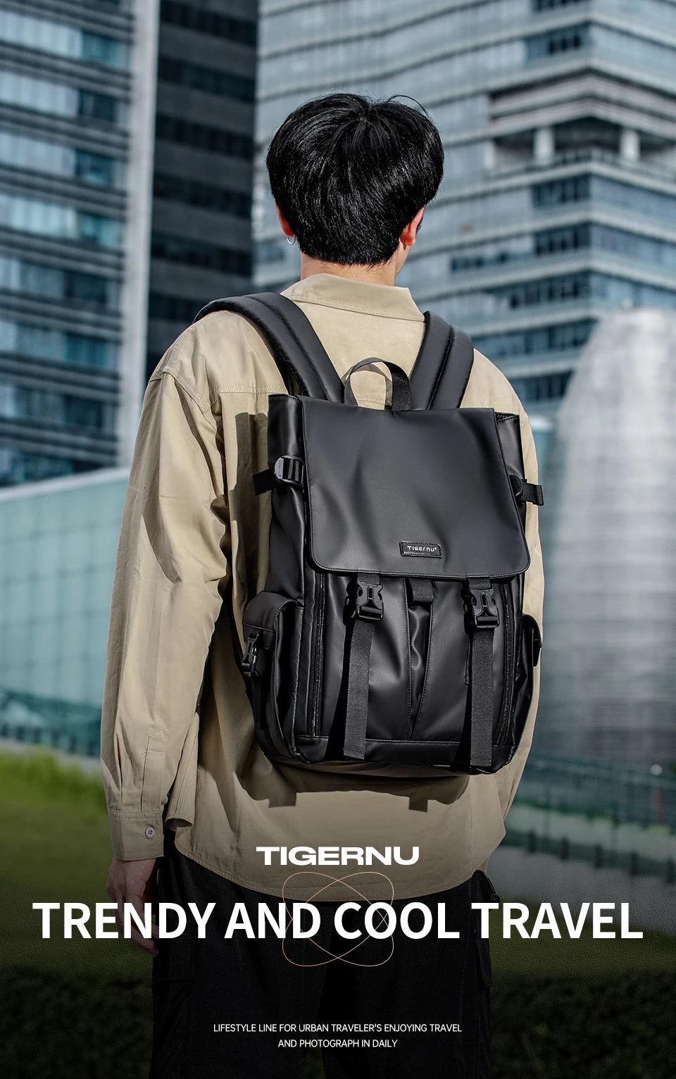 Tigernu Men‘s Backpack Youth School Backpacks Fashion Cabin Backpack For Men 15.6inch Laptop Backpacks Travel Mochilas Knapsack