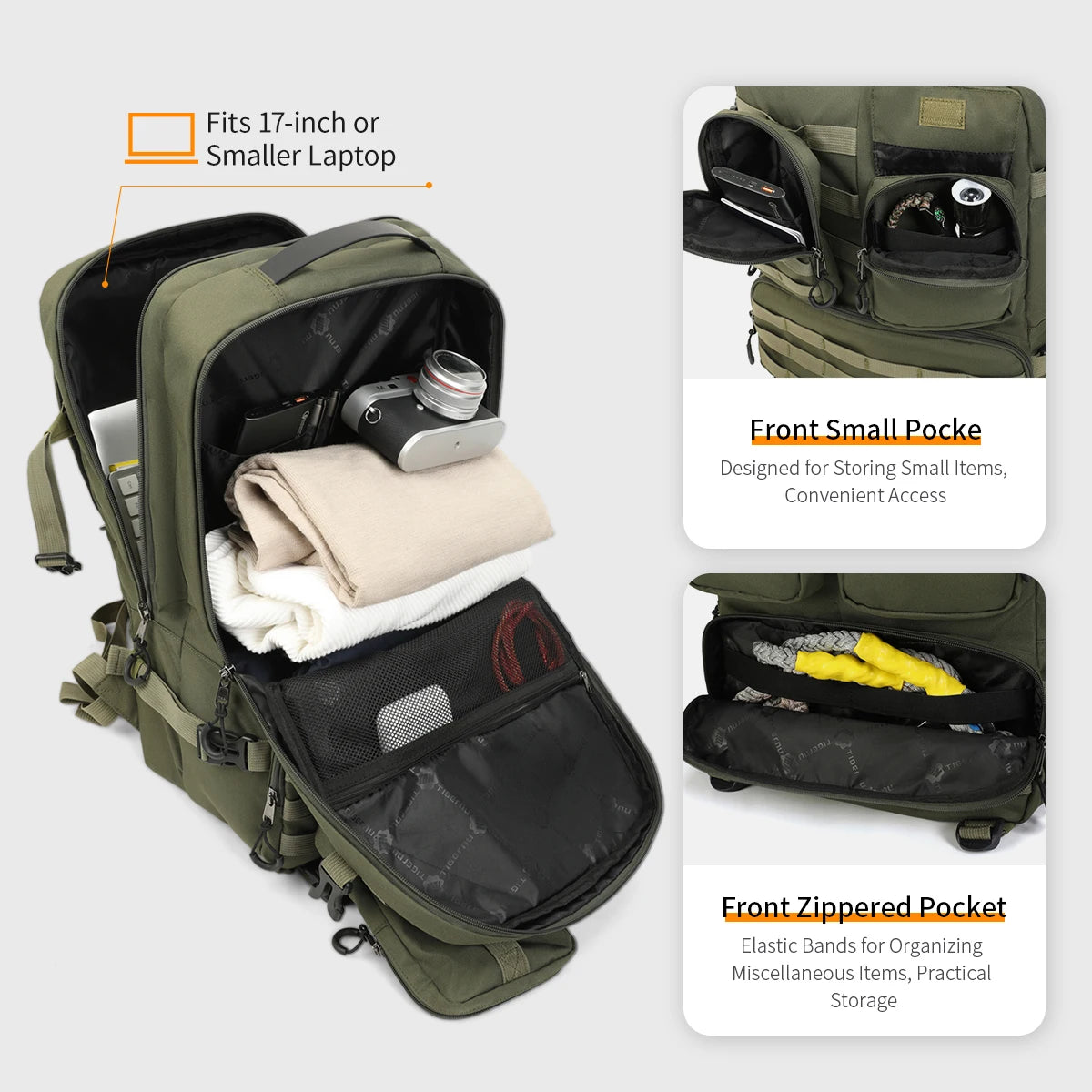 Tigernu Tactical Backpack Men Camping Trekking Fishing Bag Waterproof Rucksacks Travel Hunting Backpacks Outdoor Bags Knapsacks