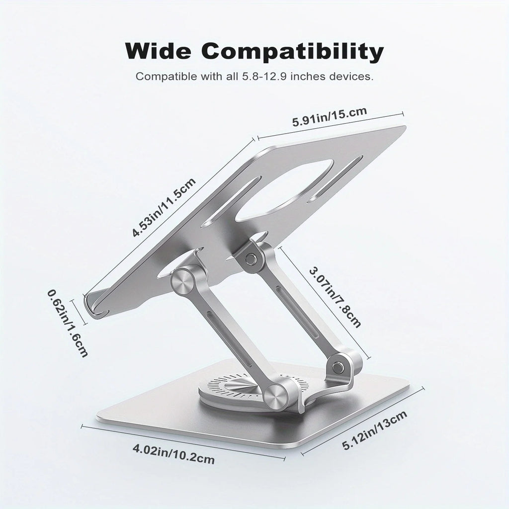 tablet Stand, Swivel Tablet Stand With 360 Rotating Base, Adjustable Tablet Holder For Drawing, Compatible With IPad Pro/Air
