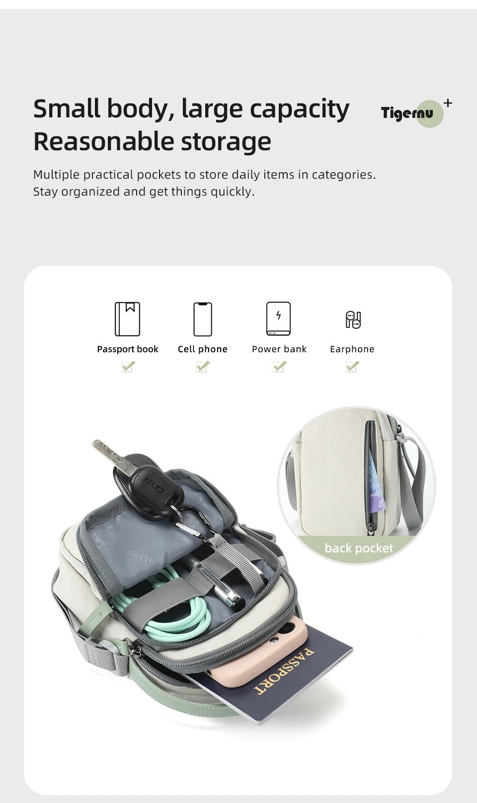 Tigernu Women Crossbody Bag Shoulder Bag Female Handbag Sling Bag Girl Mini Bag Light Card Holder Phone Bag For Girls Mini Bags