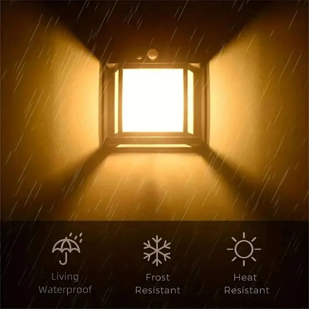 Powerful Solar Wall Light Outdoor Waterproof LED Lamp House Garden Fence Decoration Light Sensor Solar Energy Wall Lantern LED