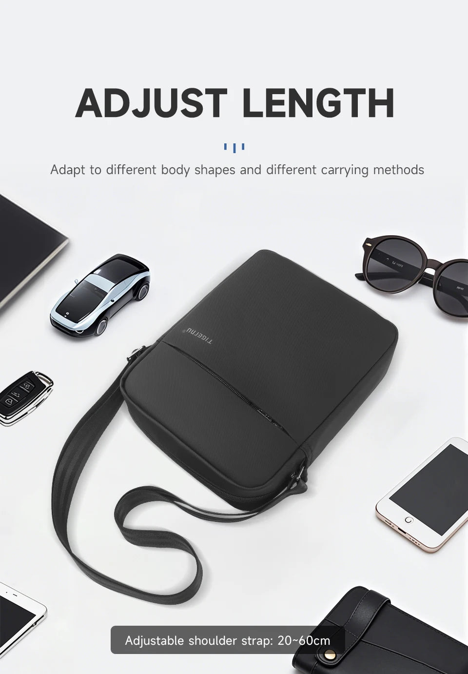 Tigernu Shoulder Bags For Men Messenger Bags For TPU Crossbody Bags Male Fashion Bag For 9.7inch Ipad Bags Travel Mini Bag Sling